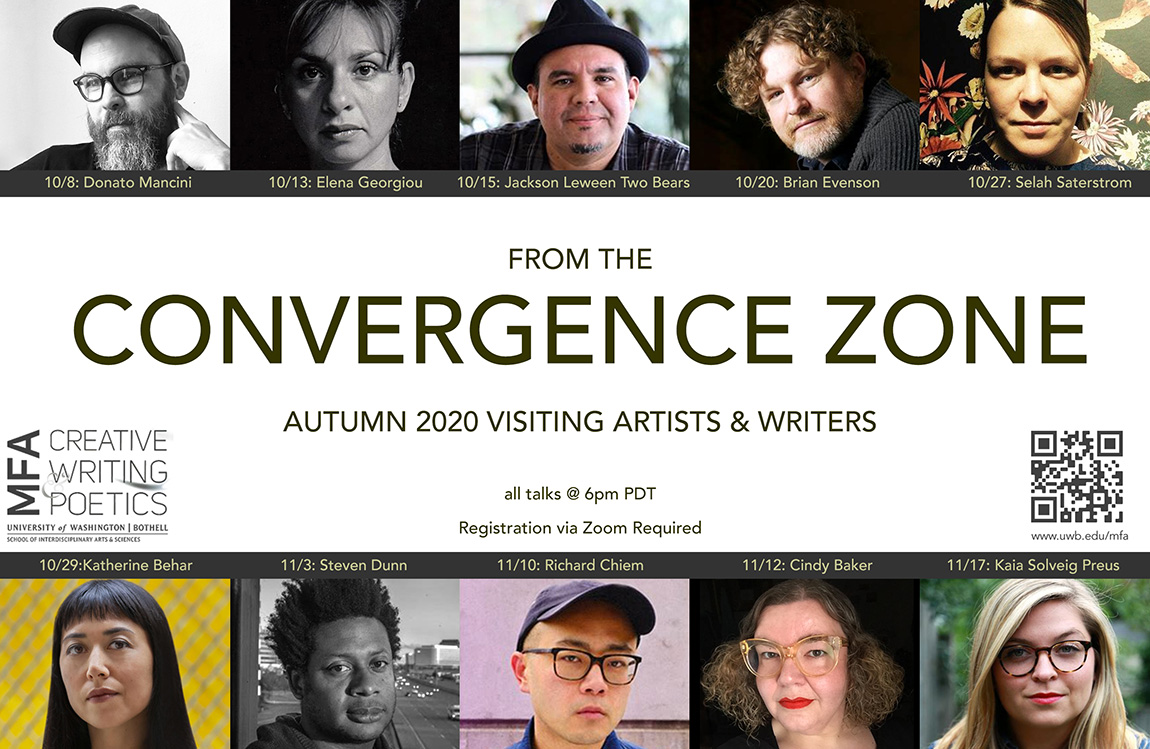 UW Bothell Convergence Zone Autumn 2020 Visiting Artists and Writers